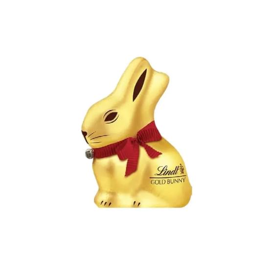 Imagem de Coelho de chocolate ao leite lindt gold bunny caixa 100g