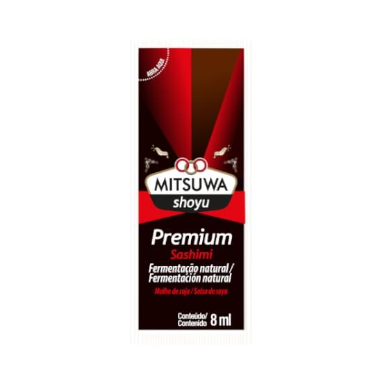 Imagem de Molho shoyu premium mitsuwa sachê 250 unidades de 8ml cada