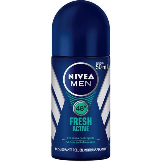 Imagem de Desodorante roll-on masculino nivea fresh active 50ml