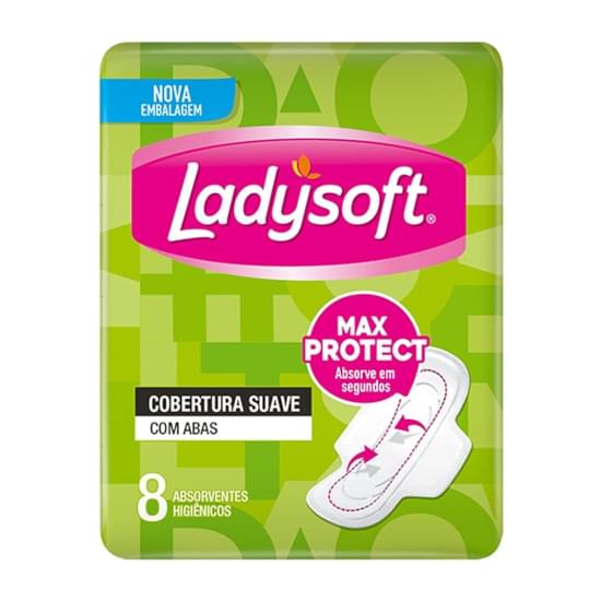 Imagem de Absorvente ladysoft normal suave com abas 8 unidades