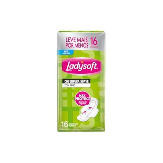 Imagem de Absorvente ladysoft normal suave com abas 16 unidades