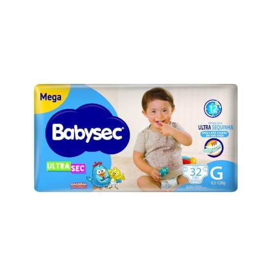 Imagem de Fralda infantil babysec ultrasec mega g com 32 unidades