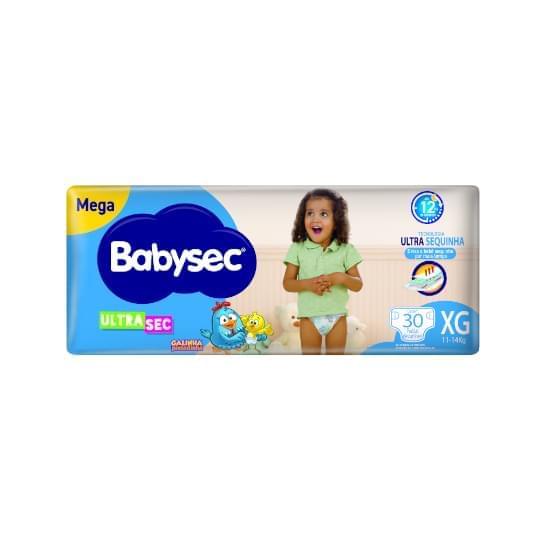 Imagem de Fralda infantil babysec ultrasec mega xg com 30 unidades