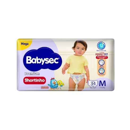 Imagem de Fralda infantil babysec shortinho mega m com 30 unidades