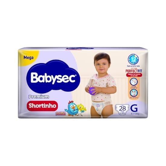 Imagem de Fralda infantil babysec shortinho mega g com 24 unidades