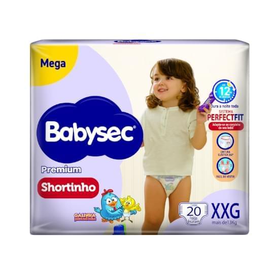 Imagem de Fralda infantil babysec shortinho mega xxg com 20 unidades