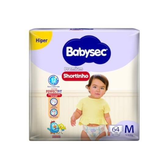 Imagem de Fralda infantil babysec shortinho hiper m com 64 unidades