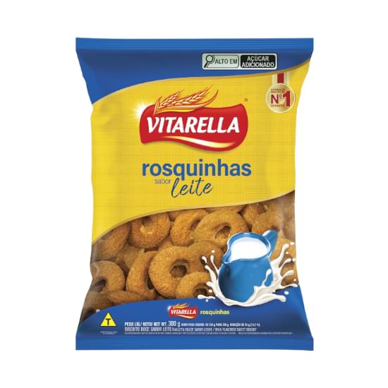 Imagem de Biscoito doce rosquinha leite vitarella pacote 300g