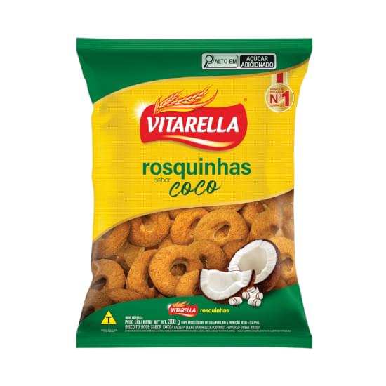 Imagem de Biscoito doce rosquinha coco vitarella pacote 300g