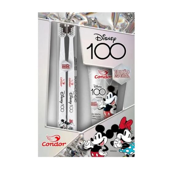 Imagem de Kit 2 escovas ultramacias + 1 gel dental infantil com flúor menta suave disney 100 100g condor