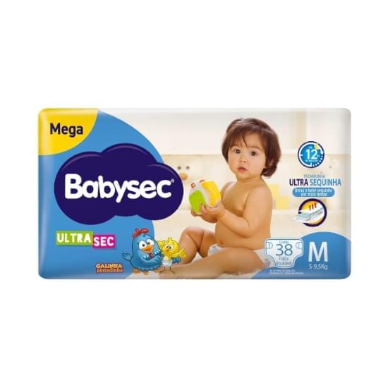 Imagem de Fralda infantil babysec ultrasec mega m com 38 unidades