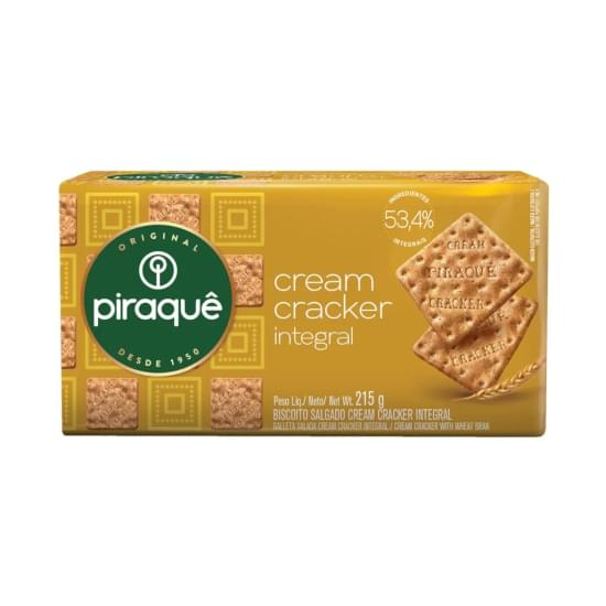 Imagem de Biscoito cream cracker integral piraquê pacote 215g