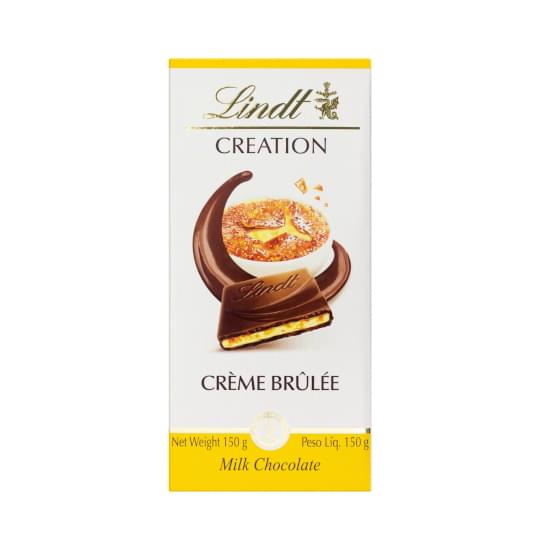 Imagem de Chocolate ao leite recheio cremoso com pedaços de biscoito e açúcar caramelizado lindt creation caixa 150g