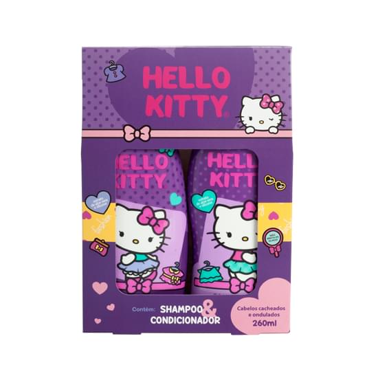 Imagem de Cia da natureza hello kitty kit promocional cacheados e ondulados 520ml