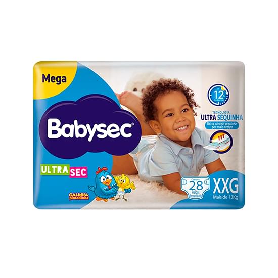 Imagem de Fralda infantil babysec ultrasec mega xxg com 28 unidades