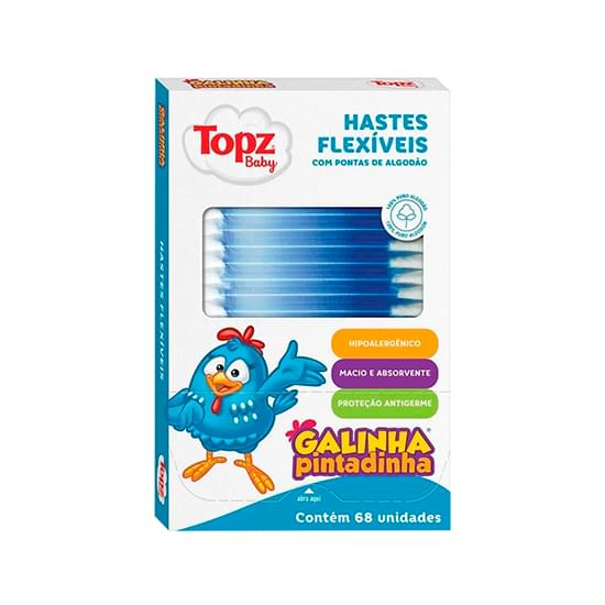 Imagem de Hastes flexíveis topz baby galinha pintadinha | com 68 unidades