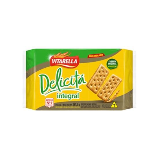 Imagem de Biscoito salgado integral vitarella delicitá pacote 367,5g