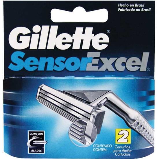 Imagem de Carga para aparelho de barbear gillette sensor excel | com 2 unidades