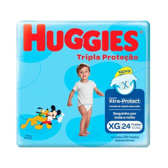 Imagem de Fralda infantil huggies tripla proteção tamanho xg jumbo | com 24 unidades