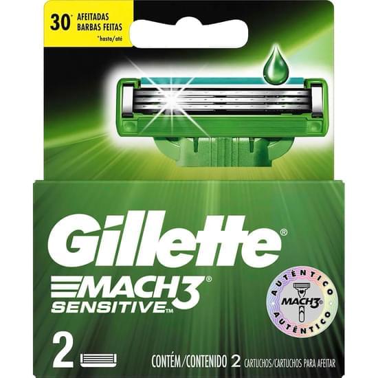 Imagem de Carga para aparelho de barbear gillette mach 3 sensitive | com 2 unidades