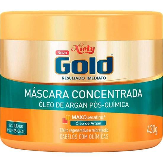 Imagem de Creme para tratamento niely gold óleo de argan pós química 430g