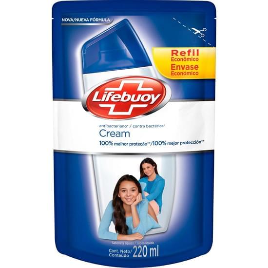 Imagem de Sabonete líquido antibacteriano para mãos lifebuoy cream refil 220ml