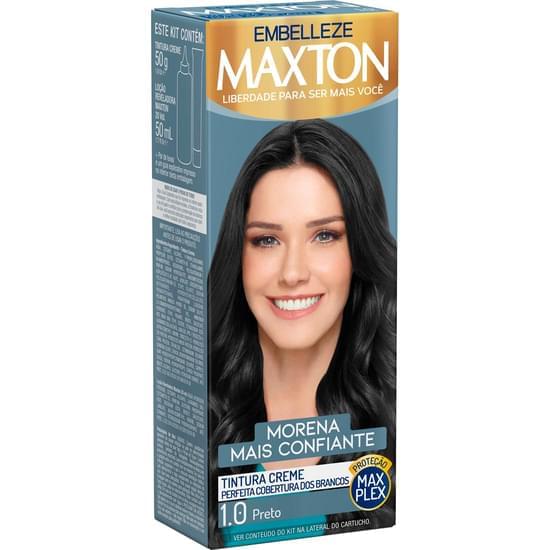 Imagem de Tinta de cabelo maxton morena + confiante preto azulado 1.0