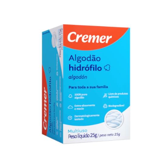 Imagem de Algodão hidrófilo cremer 25g