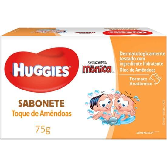 Imagem de Sabonete em barra infantil huggies turma da mônica toque de amêndoas 75g