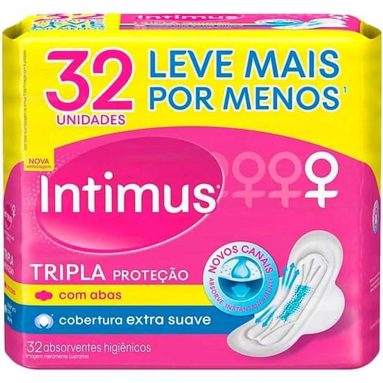 Imagem de Absorvente diário intimus suave com abas tripla proteção | com 32 unidades