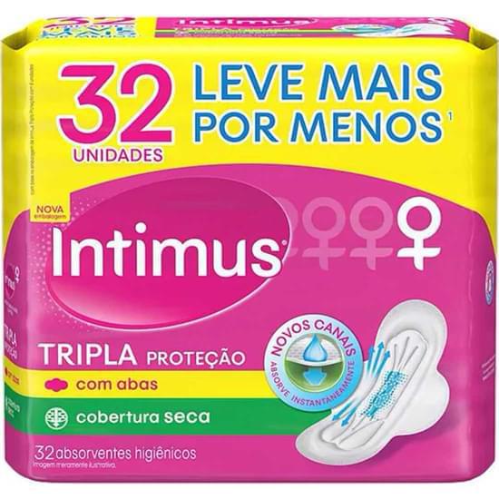 Imagem de Absorvente diário intimus seca com abas tripla proteção | com 32 unidades