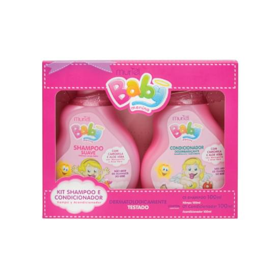 Imagem de Kit banho muriel baby menina shampoo e condicionador 100ml