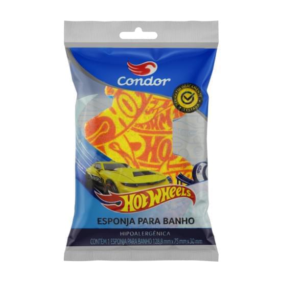 Imagem de Esponja para banho hot wheels condor