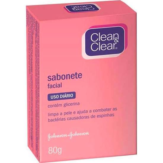 Imagem de Sabonete em barra facial clean & clear uso diário 80g