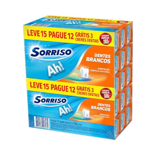 Imagem de Creme dental sorriso dentes brancos 180g promo leve 15 pague 12