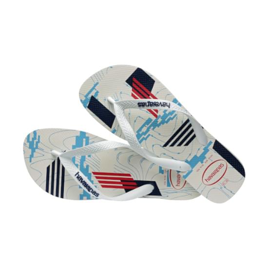 Imagem de Sandália havaianas masculino trend branco/branco/marinho 35/36