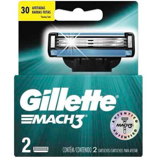 Imagem de Carga de aparelho para barbear gillette mach 3 | com 2 unidades