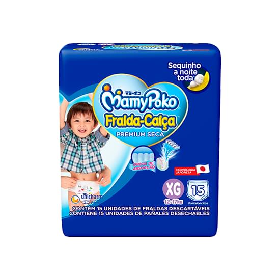 Imagem de Fralda-calca infantil mamypoko regular tamanho xg | com 15 unidades