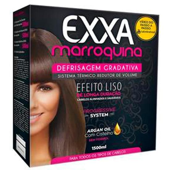 Imagem de Kit defrisagem gradativa salon line exxa marroquina 500ml | com 3 unidades