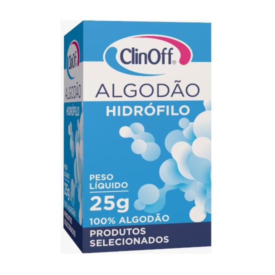 Imagem de Algodão hidrófilo clin off caixa 25g