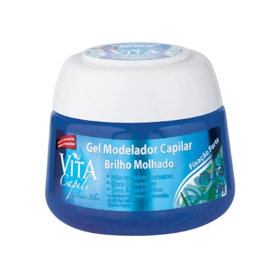 Imagem de Gel modelador vita capili brilho azul molhado pote 250g