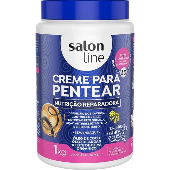 Imagem de Creme para pentear salon line nutrição reparadora 1kg