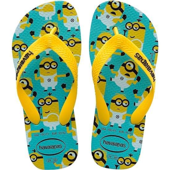 Imagem de Sandália havaianas unissex minions azul 33/34