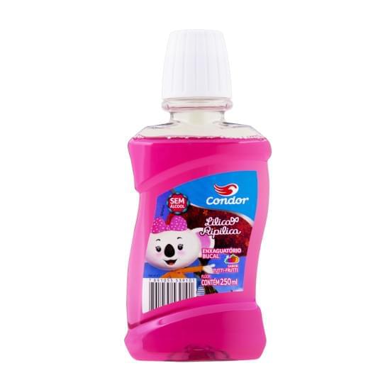 Imagem de Enxaguante bucal infantil zero álcool tutti frutti lilica ripilica condor frasco 250ml