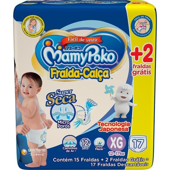 Imagem de Fralda-calça infantil mamypoko regular tamanho xg | com 15 unidades + 2 promoção