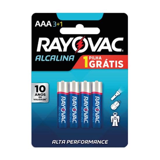 Imagem de Pilha rayovac alcalina aaa palito leve 4 pague 3 unidades