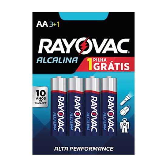 Imagem de Pilha rayovac alcalina aa pequena leve 4 pague 3 unidades