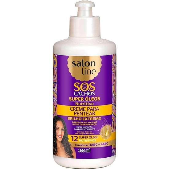 Imagem de Creme para pentear salon line s.o.s cachos super óleos nutritivos 300ml