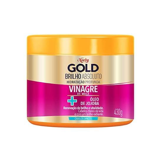 Imagem de Creme para tratamento niely gold brilho absoluto vinagre de maçã + oleo de jojoba 430g