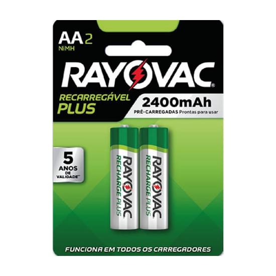 Imagem de Pilha rayovac recarregável plus aa 1,2v | com 2 unidades